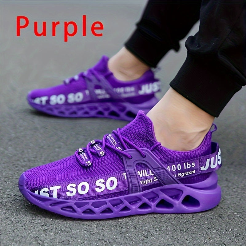 Blade Type Shoes - Plus Size Men's Shock Absorption Slip-On Sneakers for Outdoor Activities