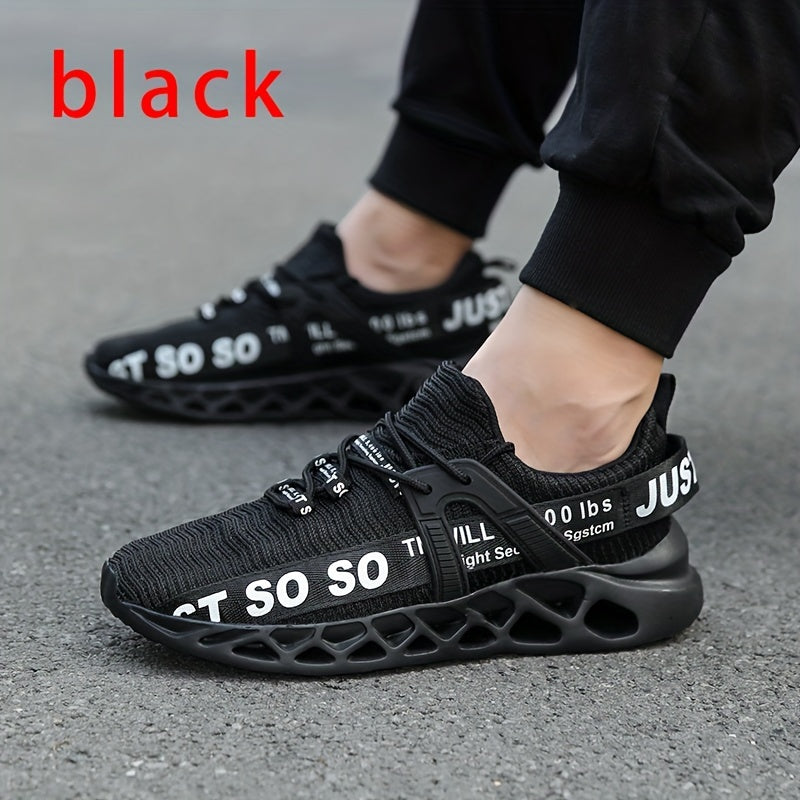 Blade Type Shoes - Plus Size Men's Shock Absorption Slip-On Sneakers for Outdoor Activities